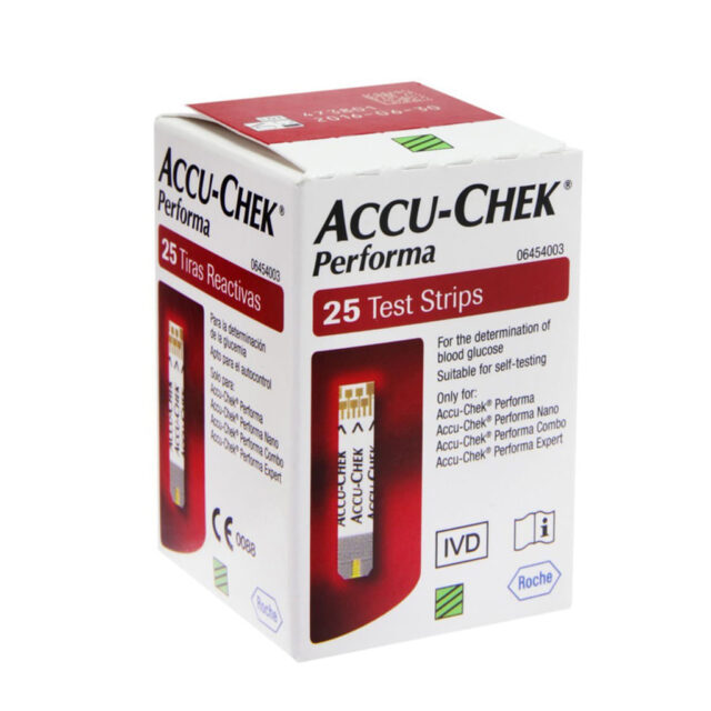 Que đo đường huyết Accu-Chek Performa-25 test