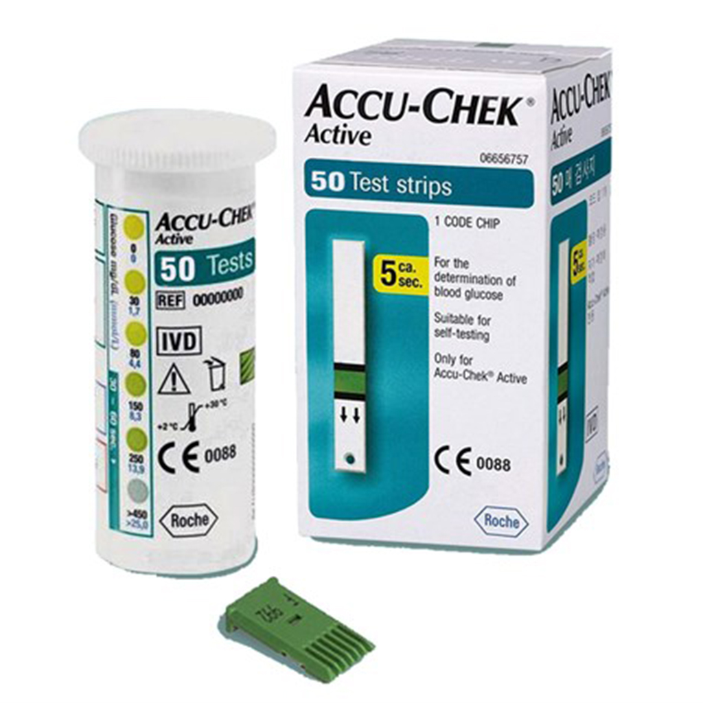 Que đo đường huyết Accu-Chek Active (50 test)