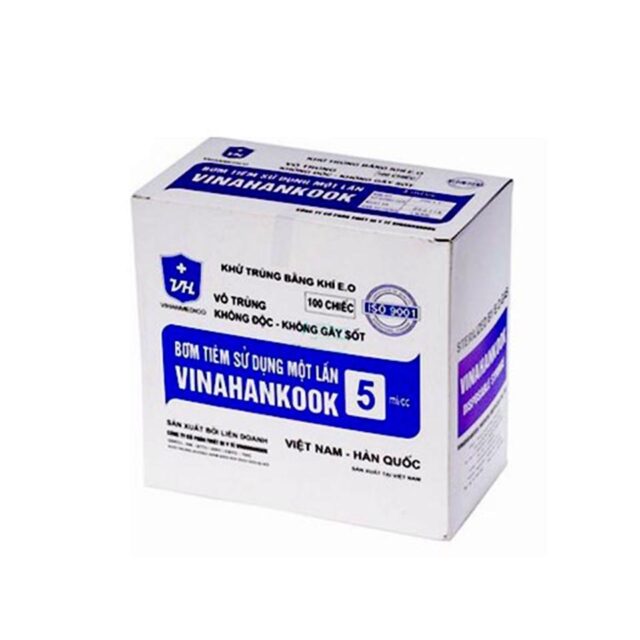 Bơm tiêm 5ml kim 23G Vinahankook