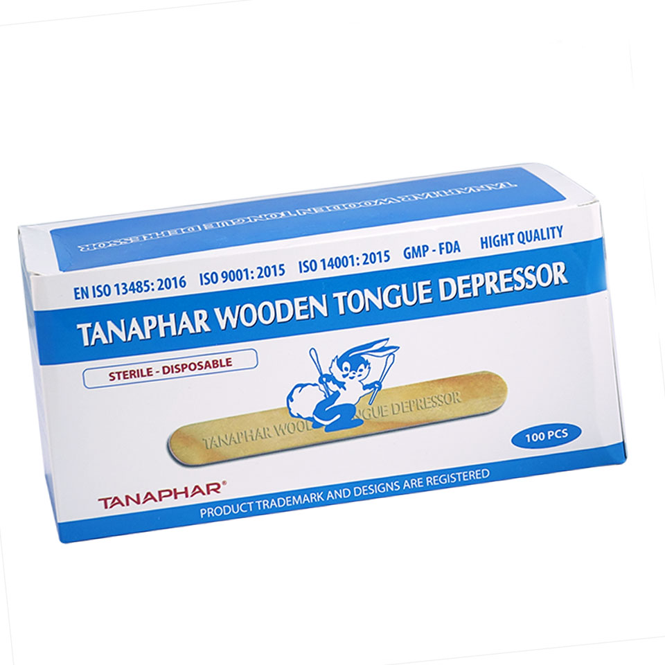 Que đè lưỡi gỗ Tana (100 chiếc, tiệt trùng)