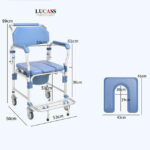 Ghế bô vệ sinh đa năng Lucass gX-200 (có bánh xe)