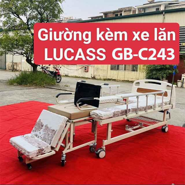 giường kèm xe lăn Lucass GB-C243
