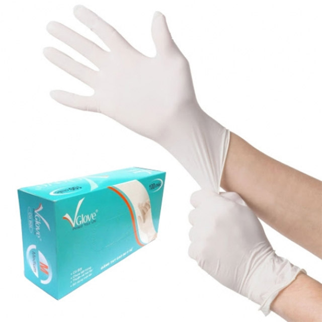 Găng tay cao su y tế VGlove (găng khám)