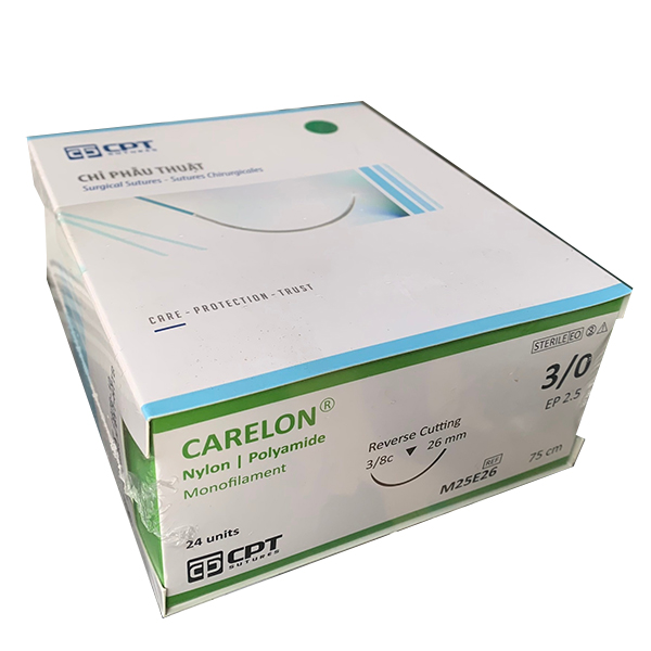 Chỉ phẫu thuật CPT Carelon Nylon - Polyamide 3.0 (24 sợi)