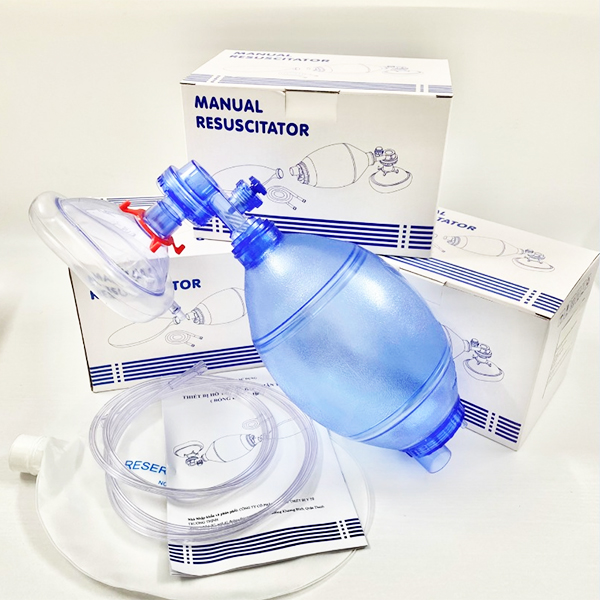 Bóng bóp ambu Manual Resuscitator cho người lớn, trẻ em, trẻ sơ sinh